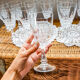 Lot de 6 verres à eau cristal d'arques modèle "Pompadour "