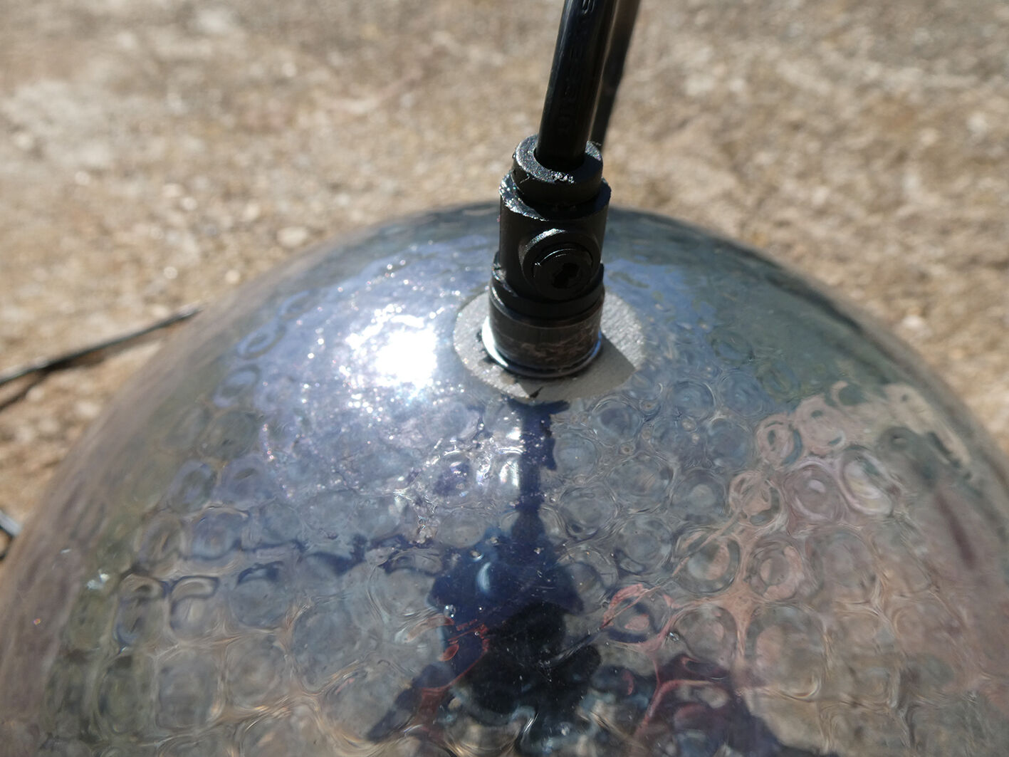 Vintage blue glass suspension