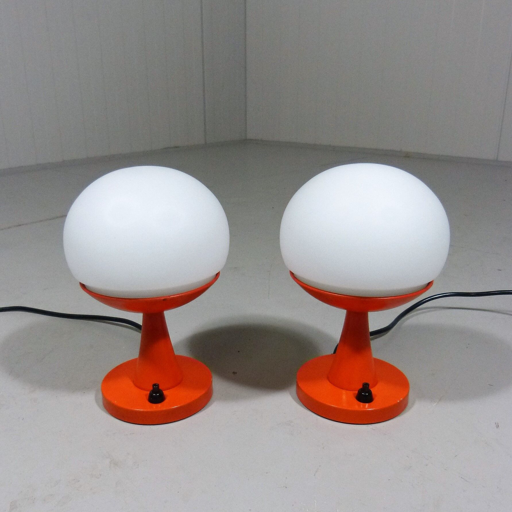 Space age table lamps bed side lamps, 1960’s