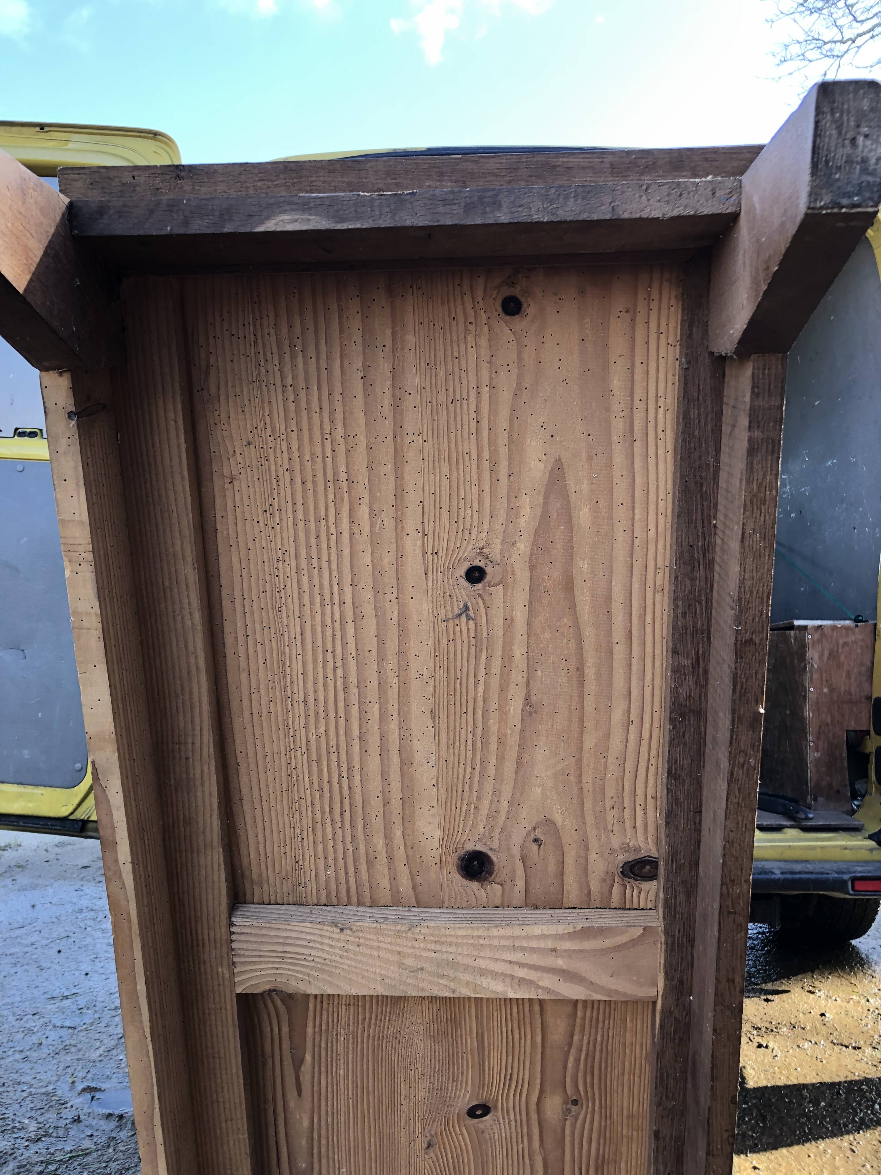 Vintage René Gabriel oak wardrobe with 2 doors from the reconstruction period.