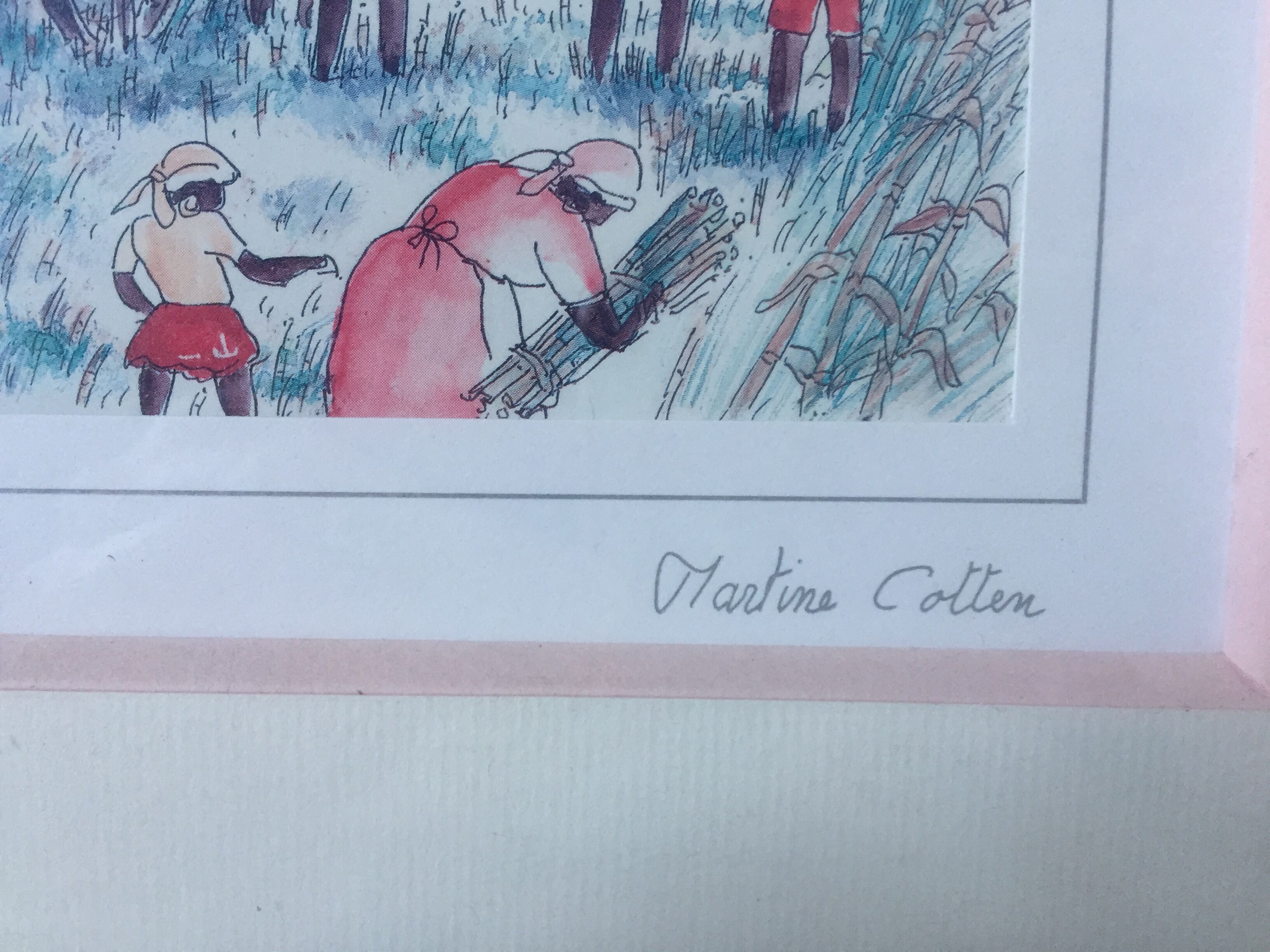 Lithograph on paper, original and signed by Martine Cotten