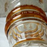 Bohemian crystal vase crystal size yellow color