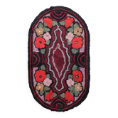 Tapis ancien fait main American Hooked 75cm x 130cm - 1C990