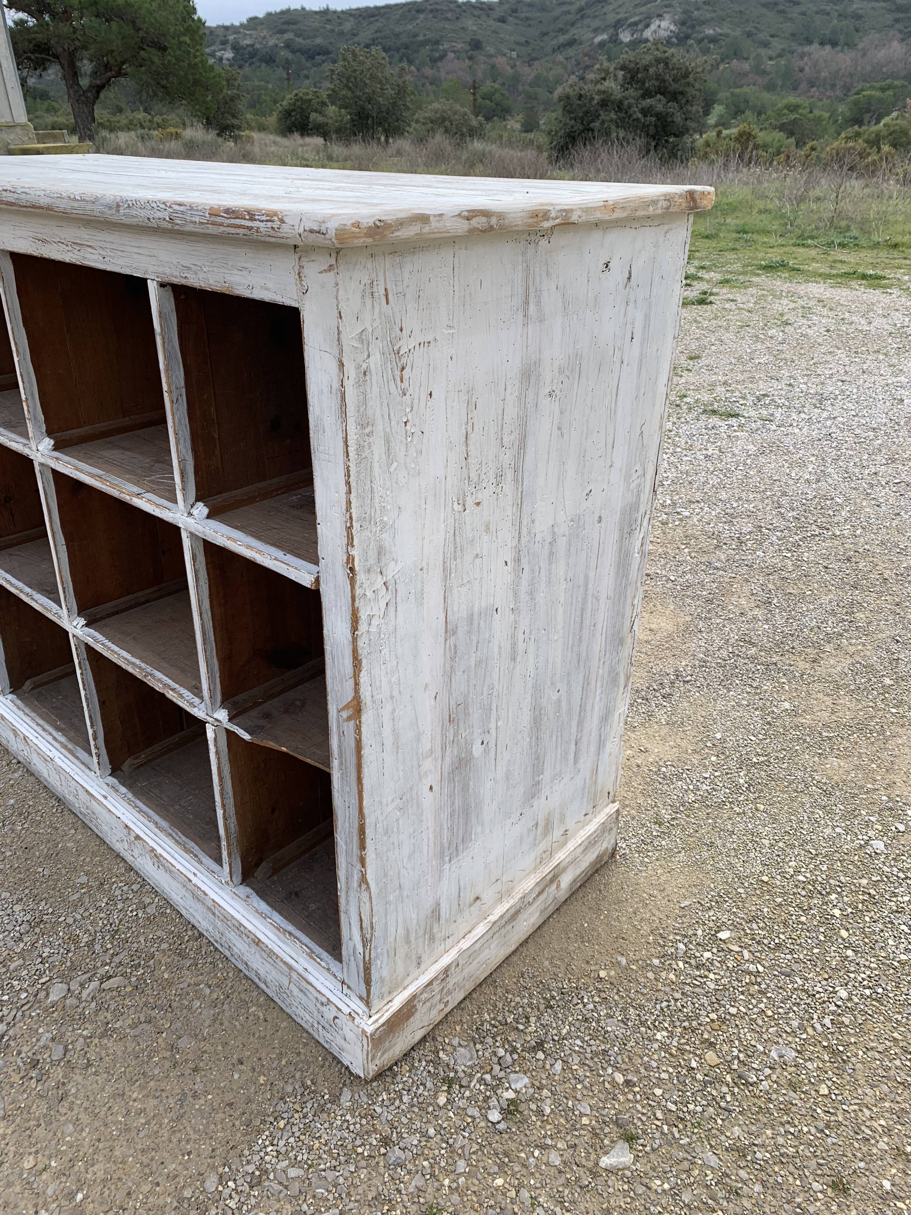 White patinated wooden craft