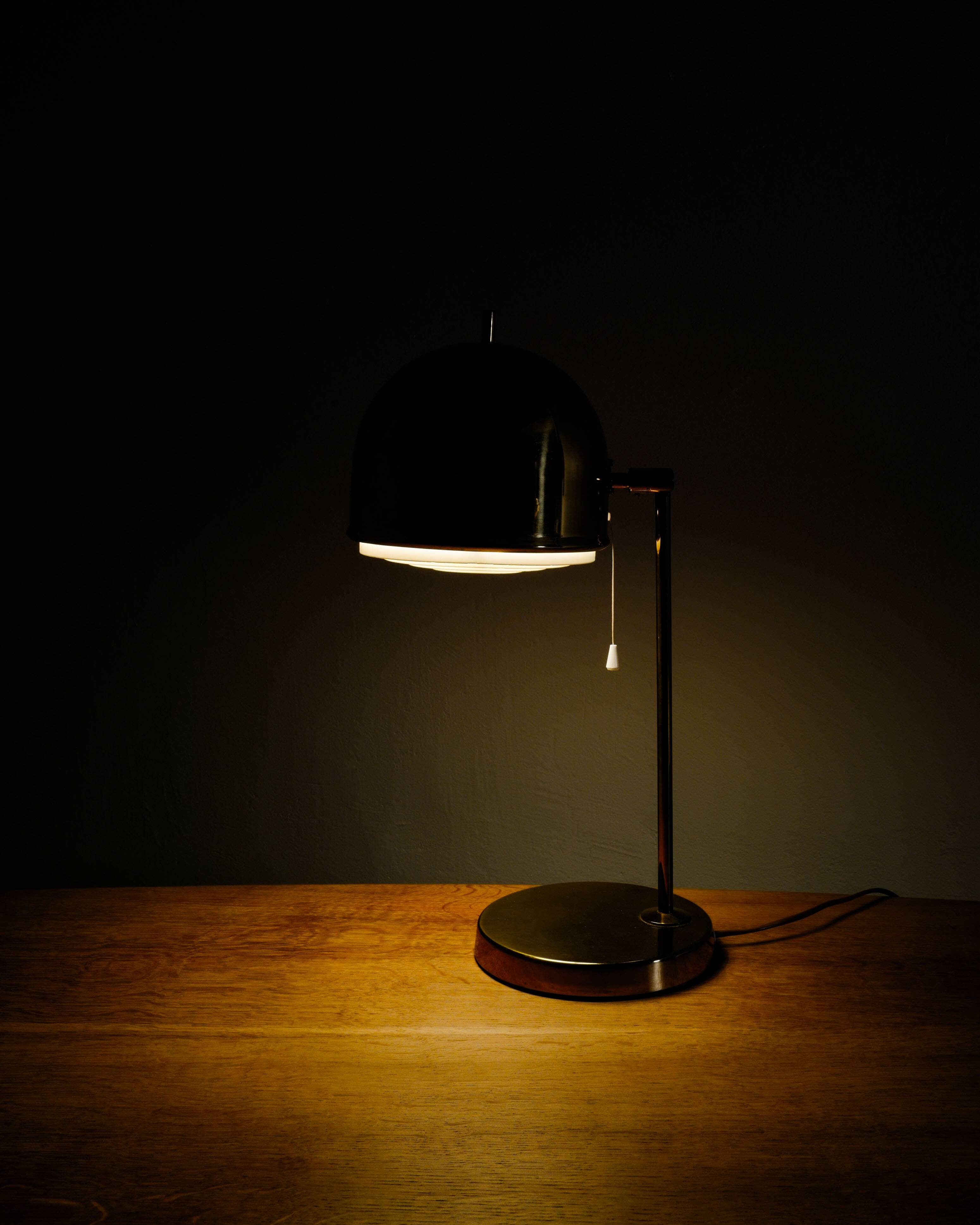 Swedish Mid Century B-075 Brass Table Lamp by Eje Ahlgren Bergboms, 1960s