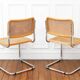 2 Cesca B32 Breuer Chairs Made in Italy - Seat caning redone