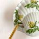 Old napkin holder in shell porcelain