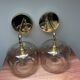 Pair of smoked glass wall lights