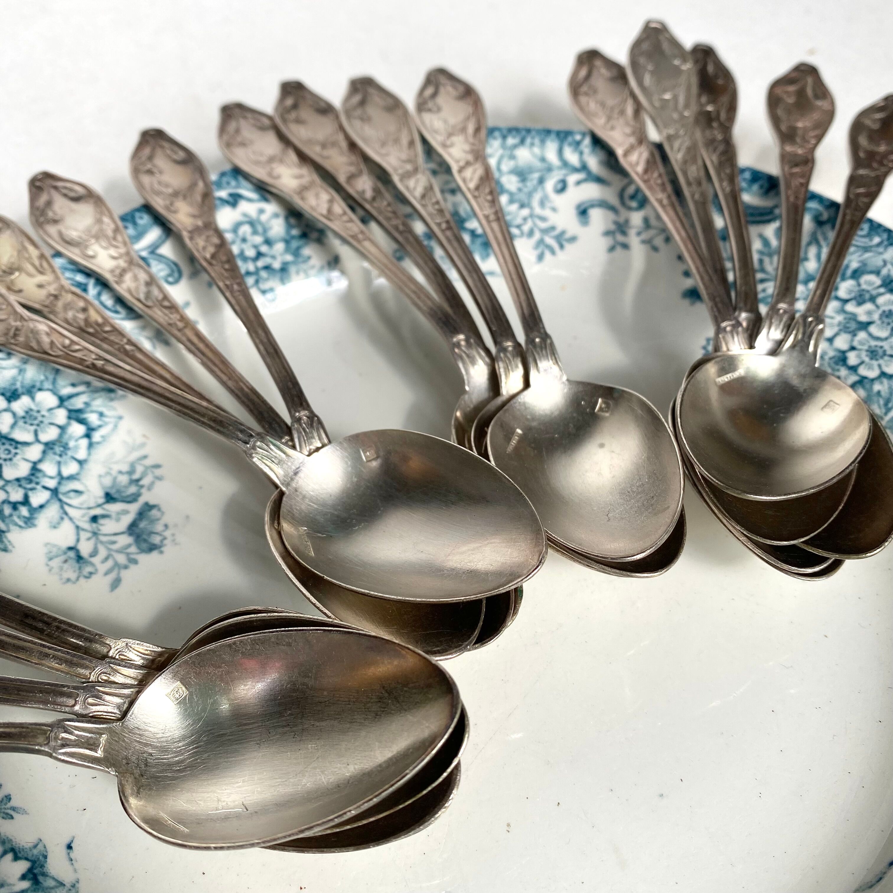 Antique silver-plated spoons