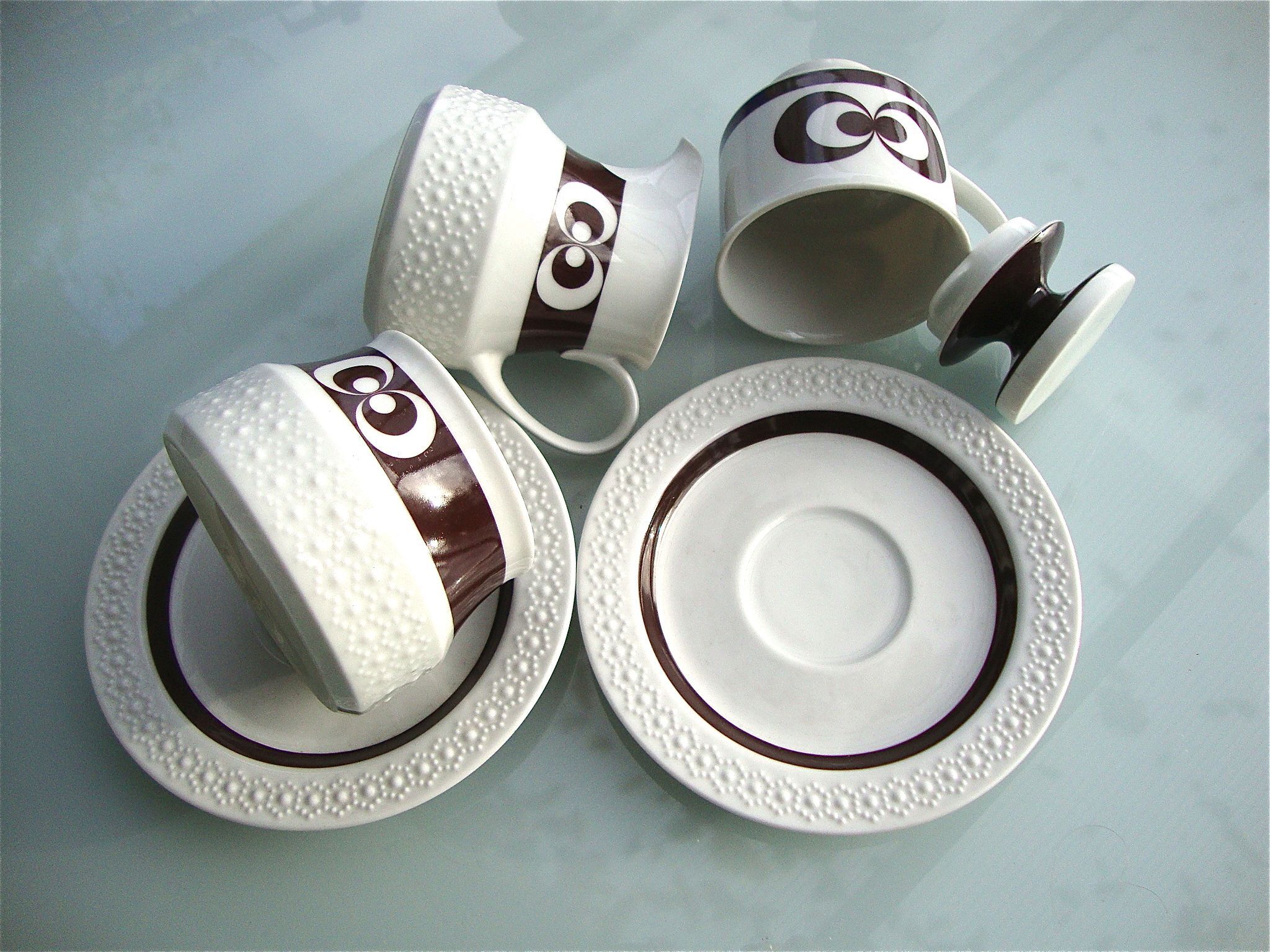 Tea and coffee service for 10 people Scherzer Bavaria 70s