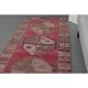 Vintage Turkish Hand-Knotted Wool Cotton Pink Runner Rug 100x335