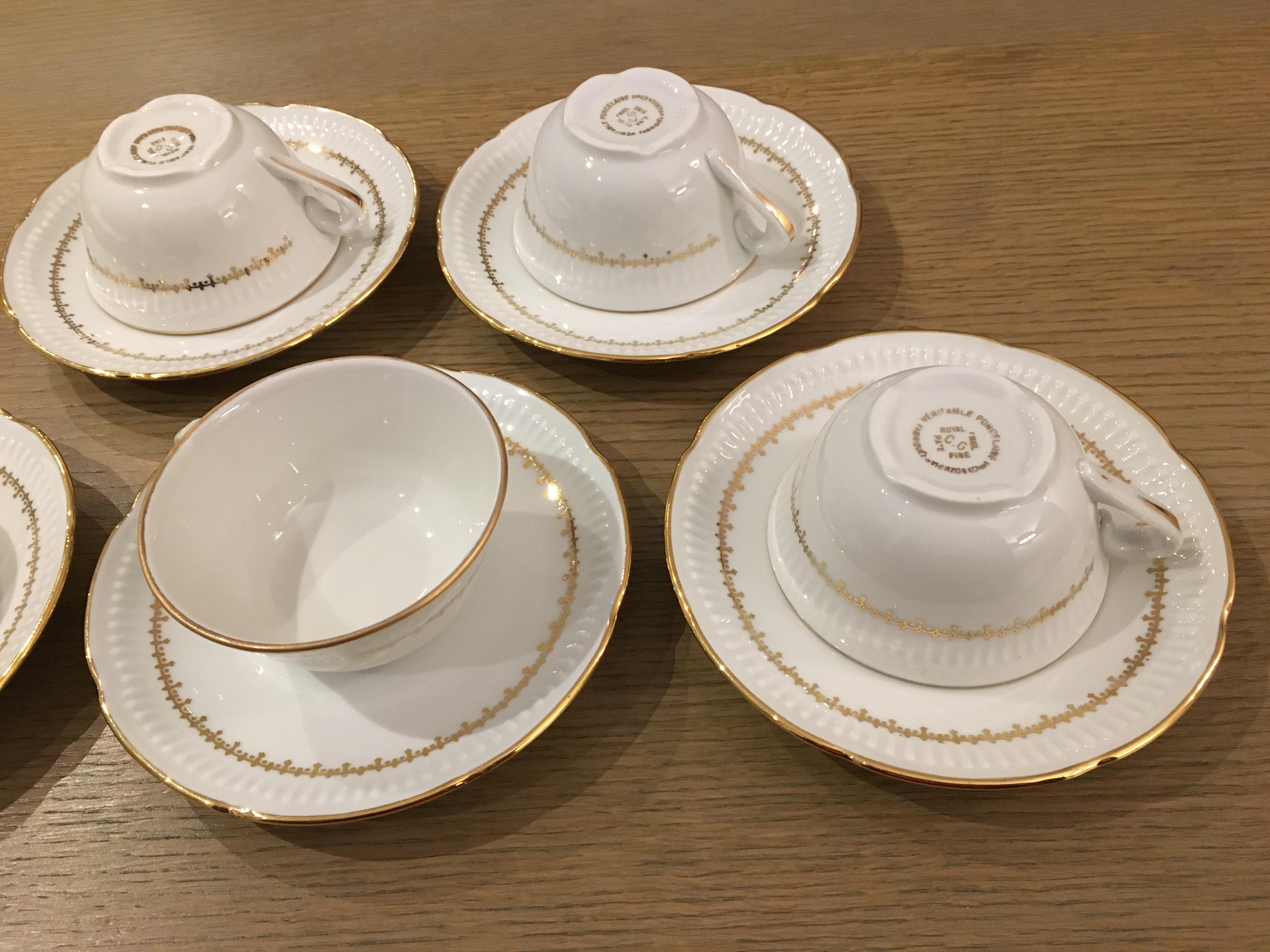 Limoges fine porcelain vintage coffee cups