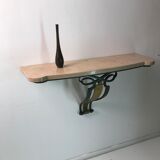 Wrought iron wall console