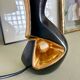 Vintage 50s black and gold ceramic lamp
