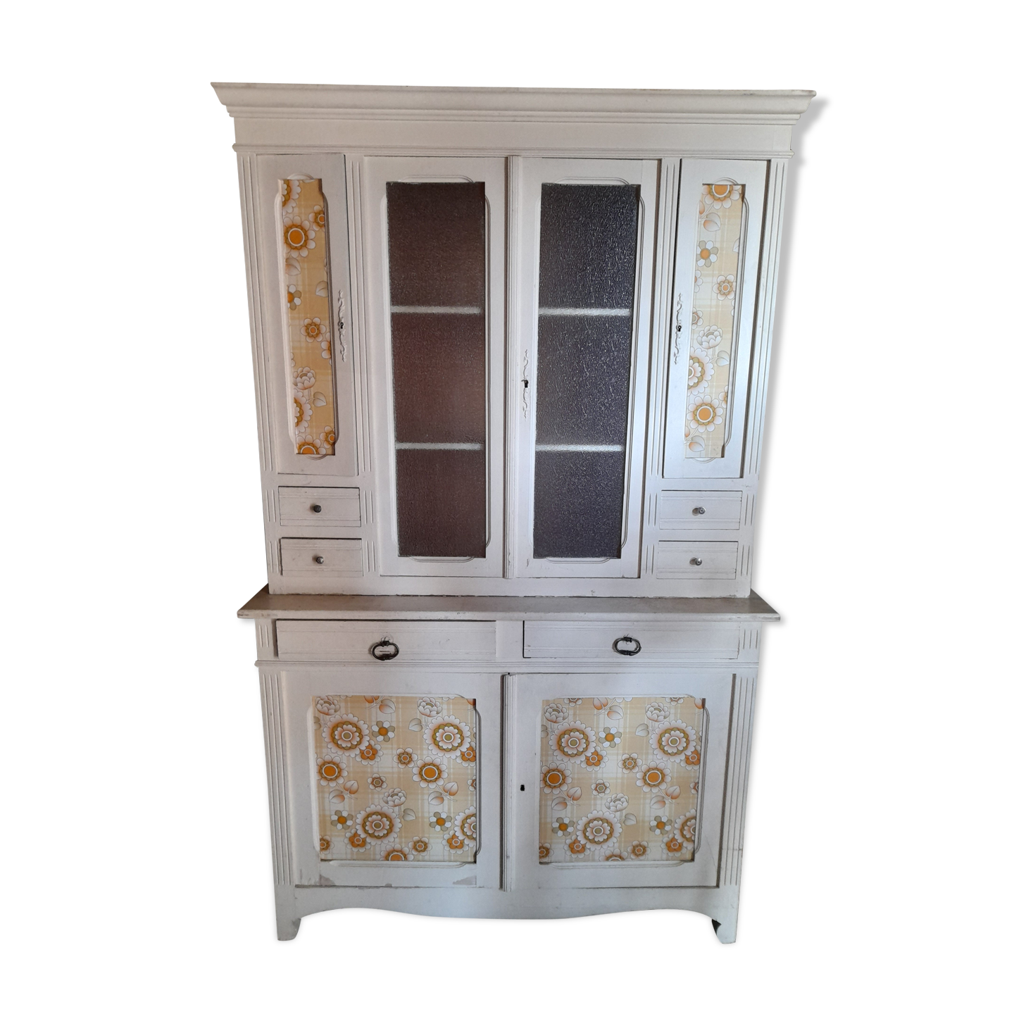 Buffet 2 corps parisien en sapin année 50