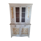 Buffet with 2 bodies, Parisian style, in pine from the 1950s.