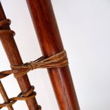 "Winter Garden" High back Wood and wicker chair