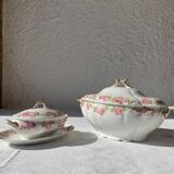 Set of dishes, soup tureen and sauceboat