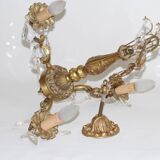 French vintage 3 arm crystal chandelier