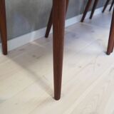 Ensemble de quatre chaises en palissandre, design danois, années 70, designer : Kai Kristiansen