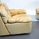 Vintage pair of leather armchairs by Ammannati and Vitelli for Brunati, Italy 1970s.