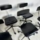 1/6 1950s vintage black architect desk chair by Jørgen Rasmussen for Labofa