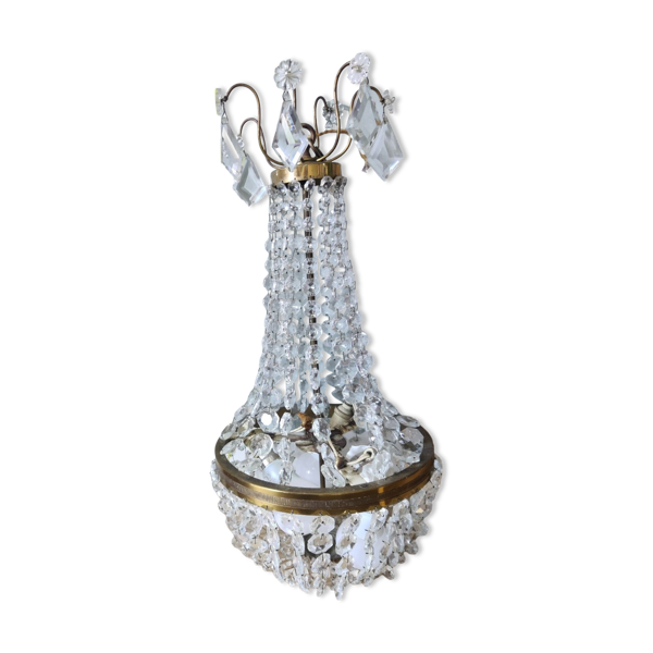 Lustre montgolfière à pampilles