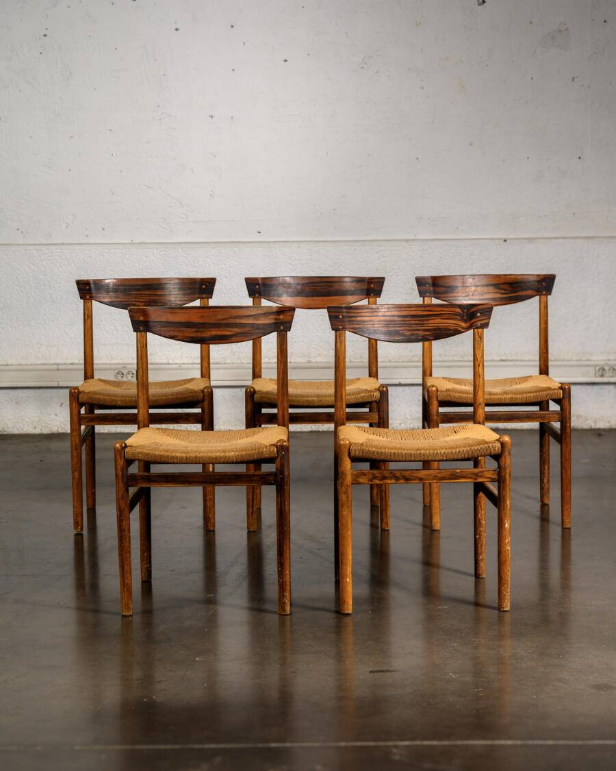 Set of 5 rope chairs