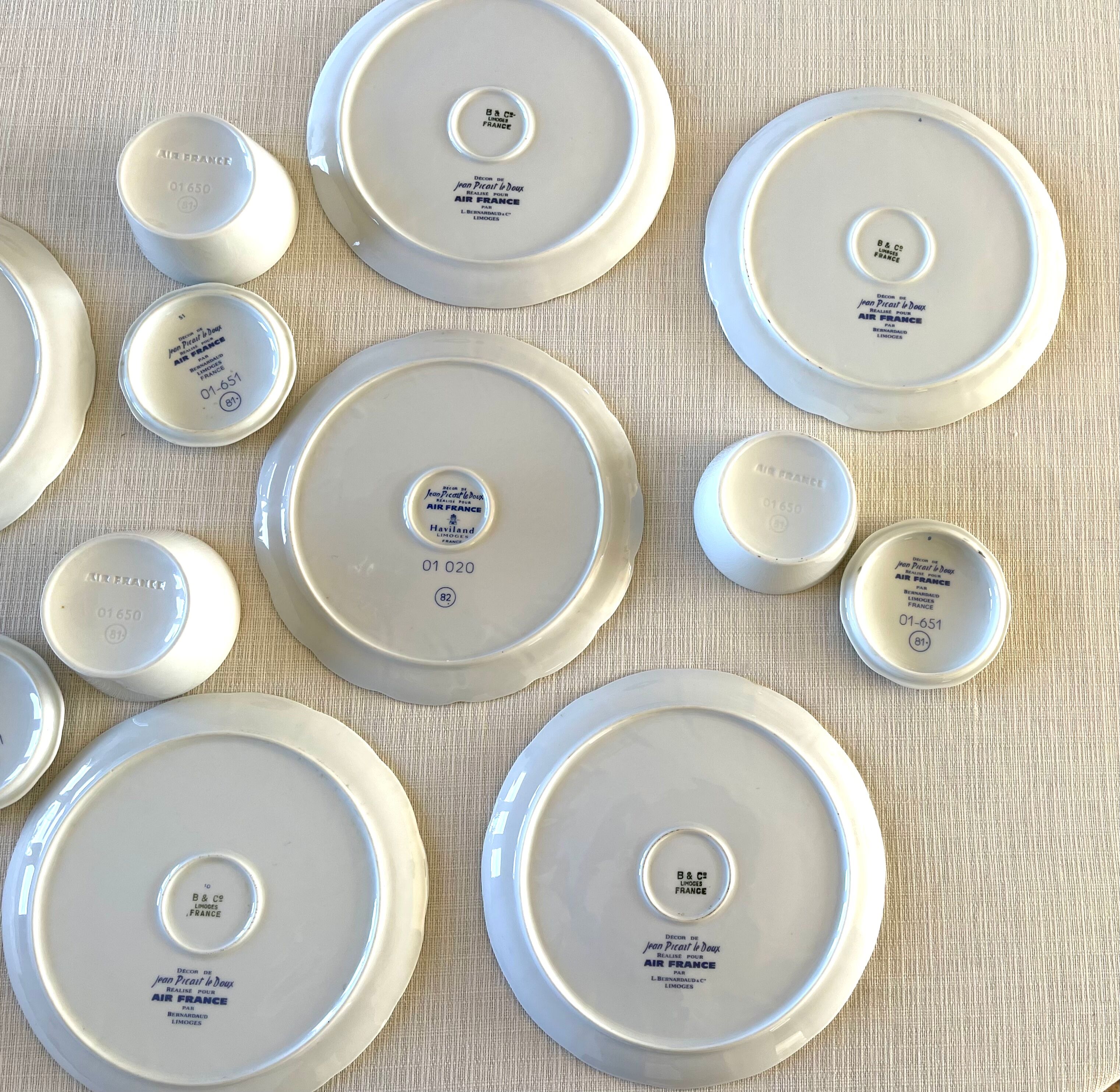 6 Bernardaud plates for Air France