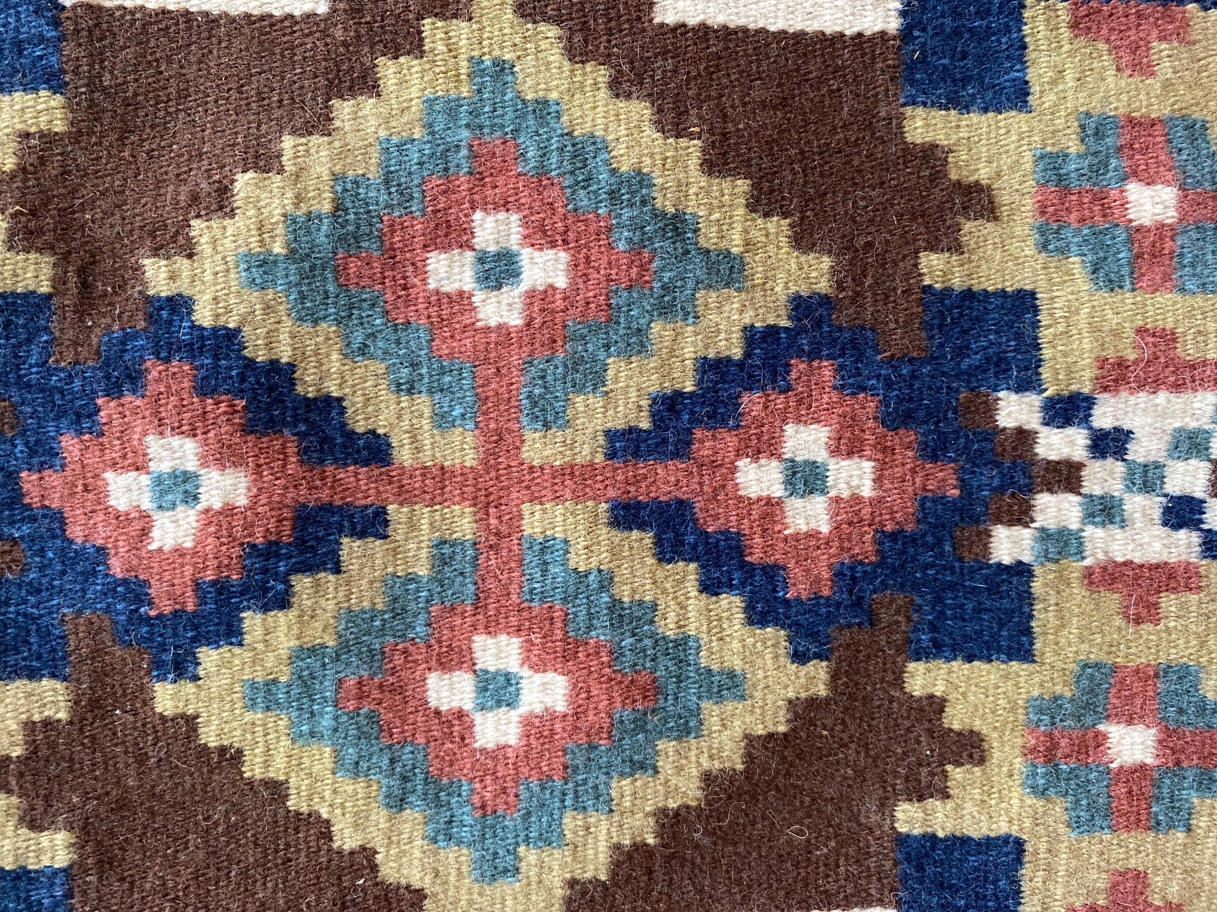 Tapisserie Röllakan artisanale suédoise, Suède, 19e siècle