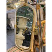 Italian Murano Glass Mirror Pair with Gold Leaf and Torciglione Design