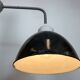 Industrial Factory Wall Lamp with Black Enamel Shade, 1960s