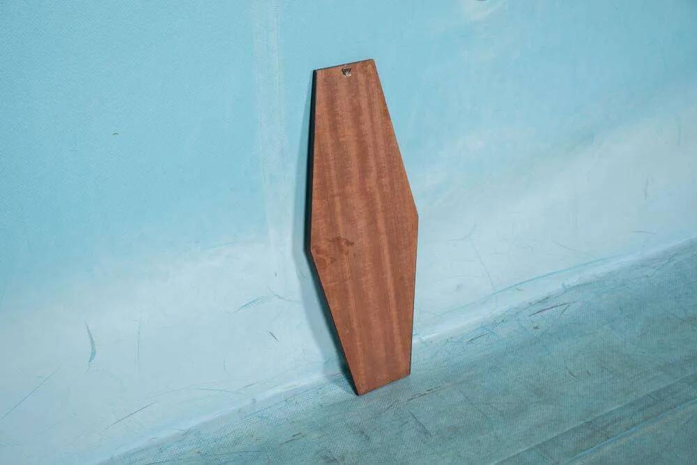Hexacon Art Deco vintage mirror from the 1950s in wenge.