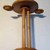 Small smoker's table, side table, Scandinavian blond wood, tripod, vintage 70'