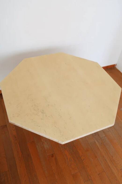 Dining table in travertine, 1970