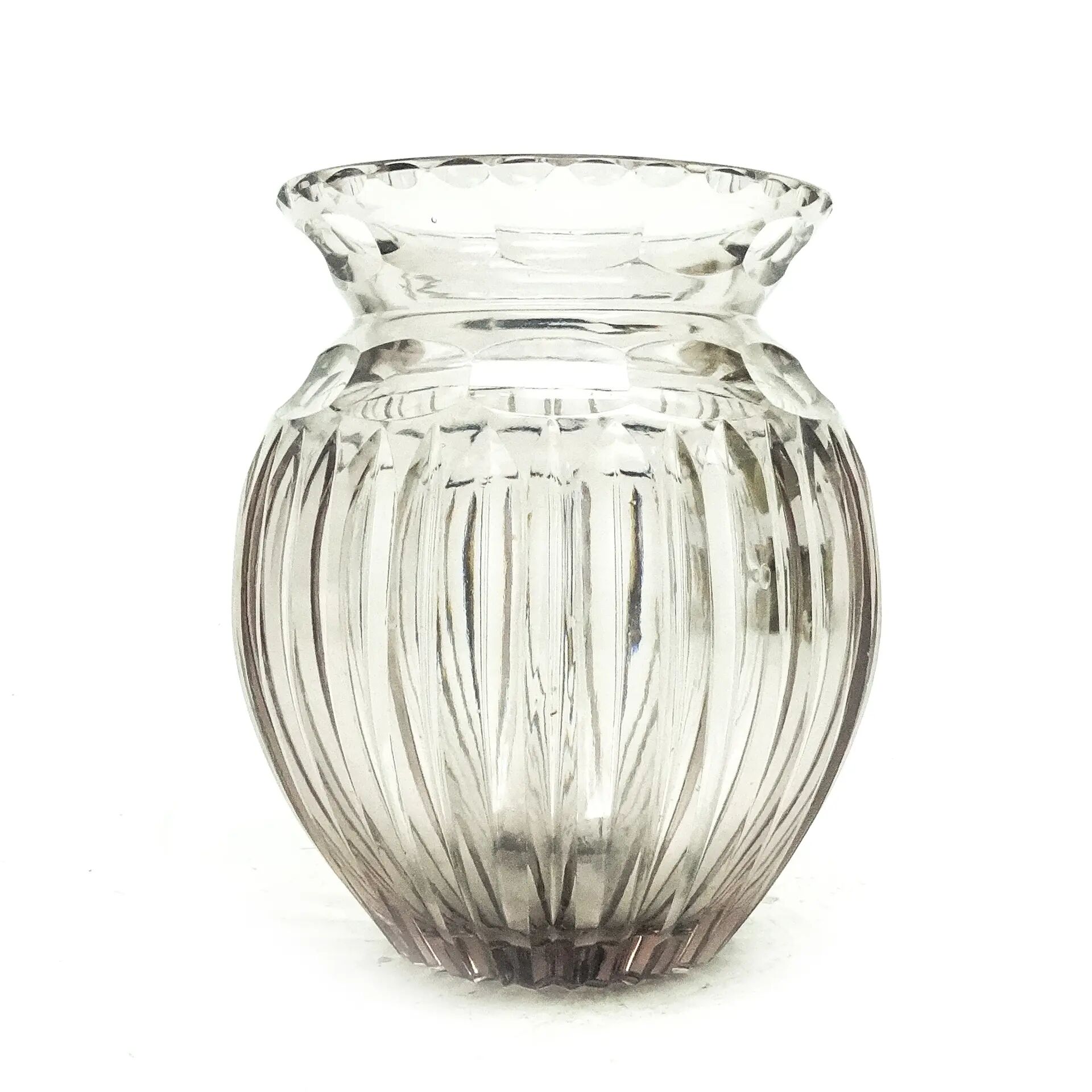 Art deco vase, crystal, Poland, 1930s
