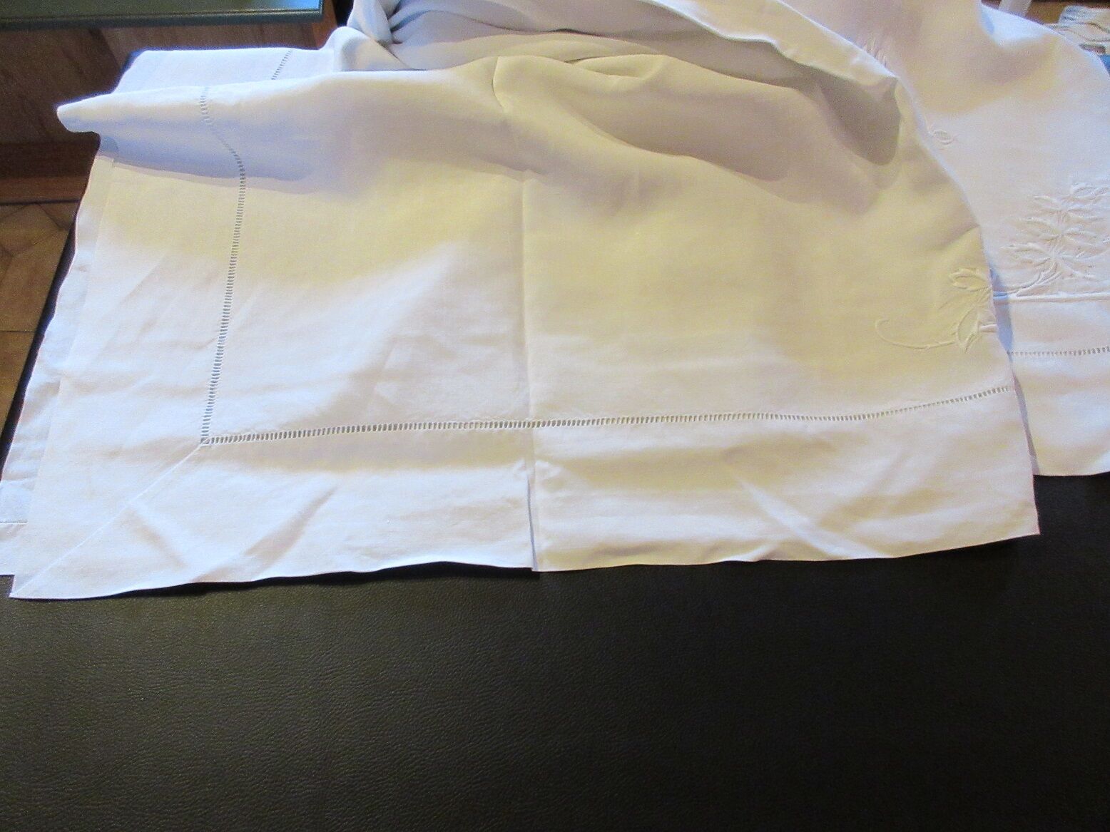 Old ap monogrammed white wire sheet