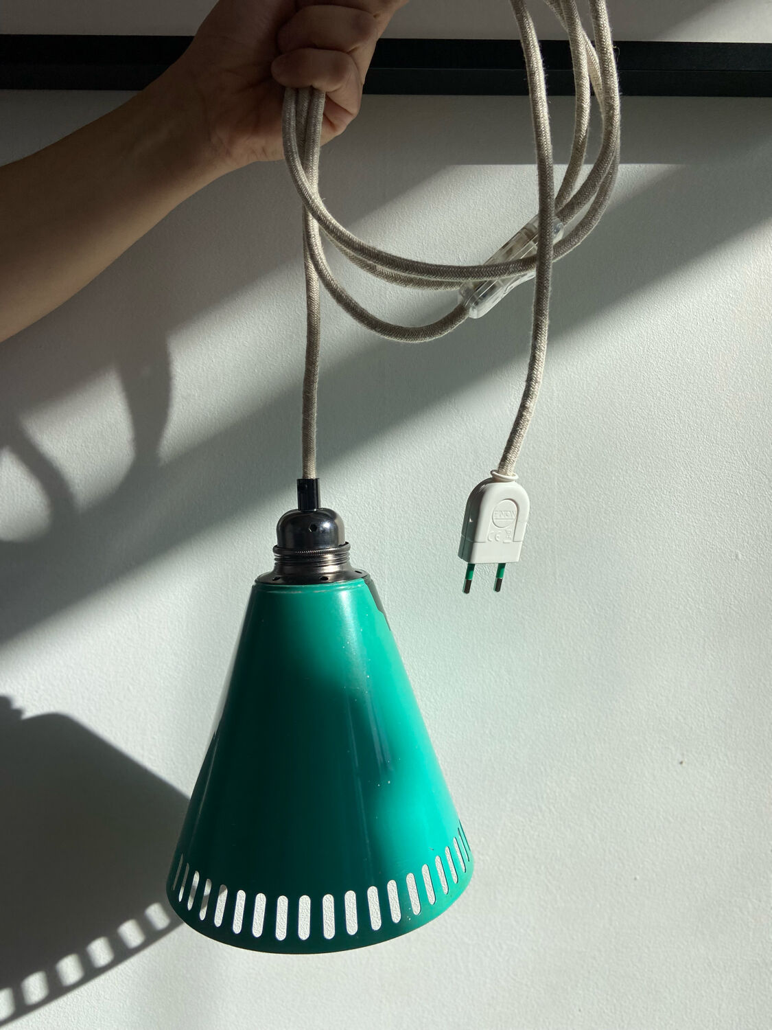 Vintage metal pendant light
