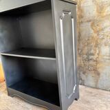 Blackened bookcase to place or hang