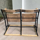Two-seater folding theatre bench