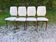 Set of 4 vintage Scandinavian design chairs – 1960s/70s – stained wood