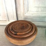 Vintage wooden olive wood bols