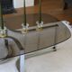 Table basse verre fumé 70's