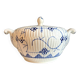 Sugar bowl, Sarreguemines earthenware jar in white and blue, "Copenhagen" pattern - early 20th century