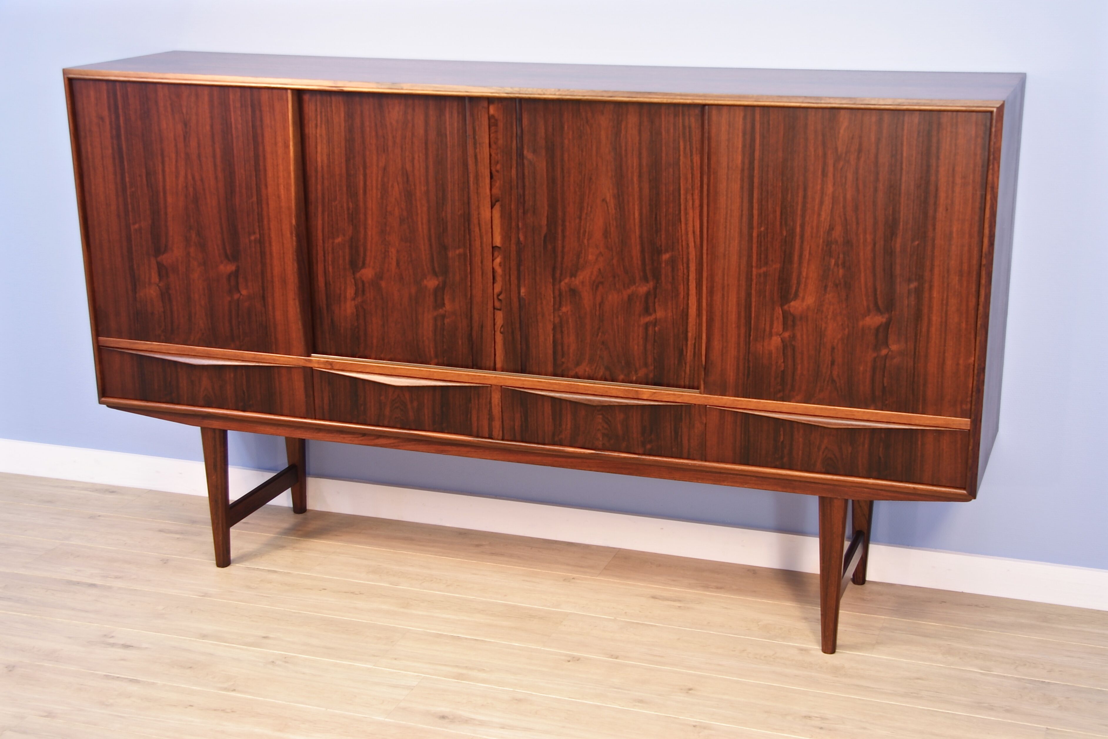 Danish higboard in rosewood by E.W. Bach for Sejling Skabe, 1960s