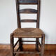Chaise en bois et paille ancienne