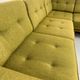 Ancien canapé d’angle modulable design scandinave en tissu vert 1960