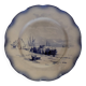 Sarreguemines earthenware plate with Marine decor late 19th century early 20th century