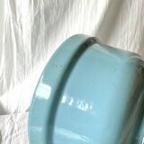Large vintage kettle in blue enameled sheet metal