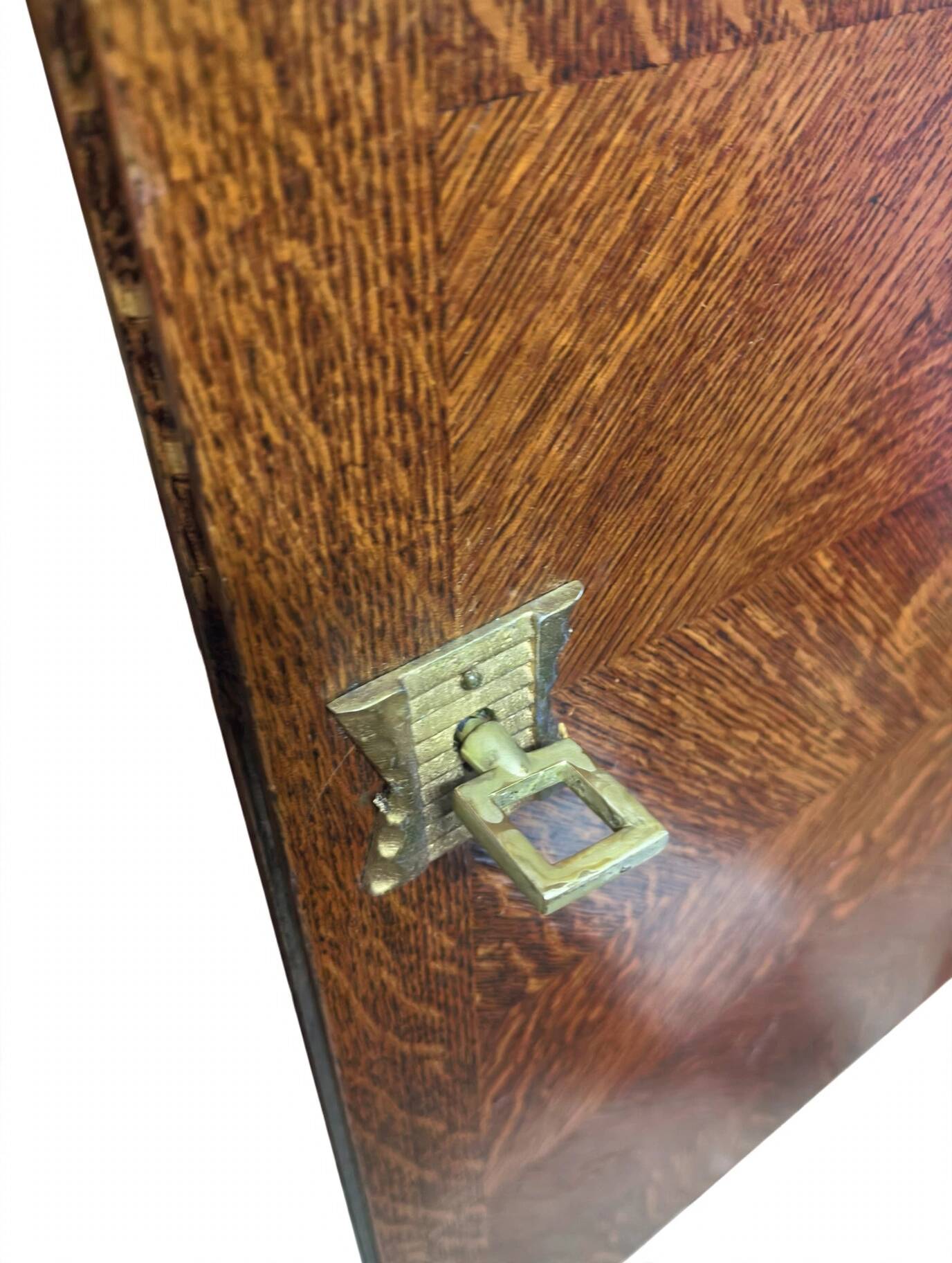Enfilade Art Deco buffet with diamond point in oak - 1930s-1950s - 3